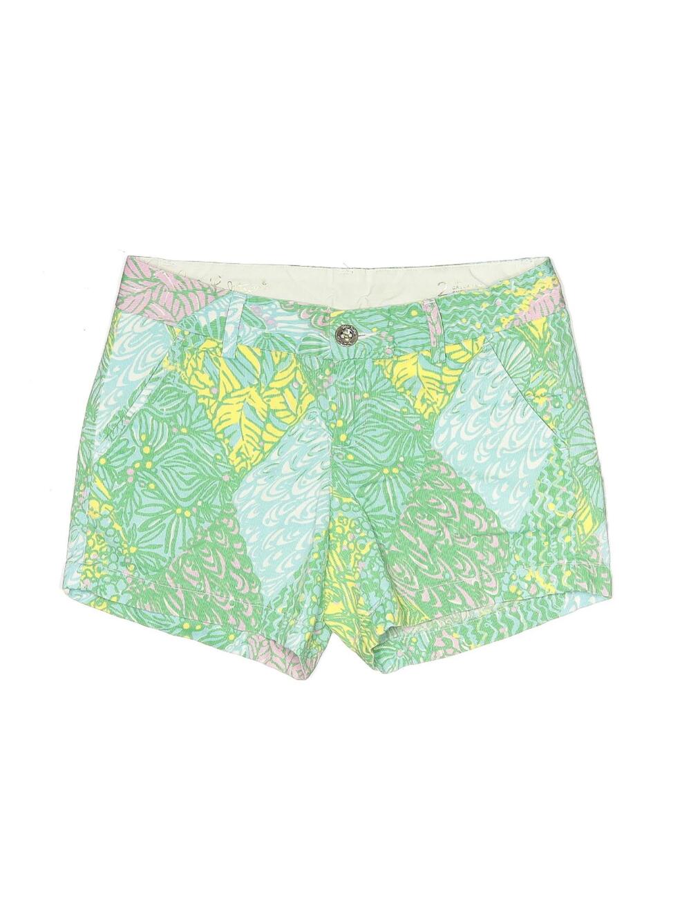 Lilly Pulitzer Size 2 Printed Green The Callahan 5" Shorts